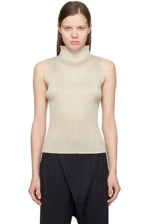 PLEATS PLEASE ISSEY MIYAKE Gray New Colorful Basics 4 Tank Top