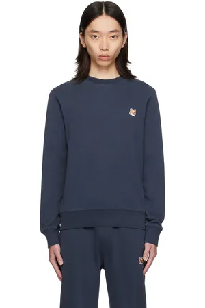 Maison Kitsuné Navy Fox Head Regular Sweatshirt
