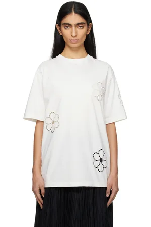 Msgm Off-White Floral T-shirt