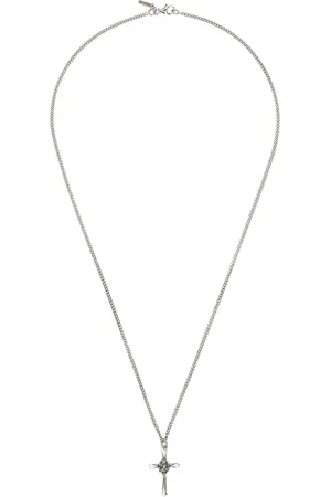 EMANUELE BICOCCHI SSENSE Exclusive Silver Mini Cross Necklace