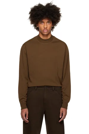 LEMAIRE Brown Mock Neck Sweater