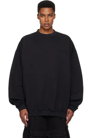 Vetements Black Embroidered Logo Oversized Sweatshirt