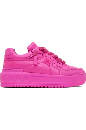 VALENTINO GARAVANI Pink One Stud XL Nappa Leather Sneakers