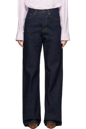 DRIES VAN NOTEN Navy Straight Jeans