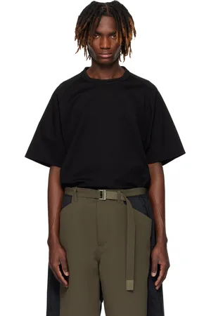 SACAI Black Cotton Jersey T-shirt
