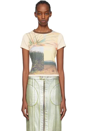 ECKHAUS LATTA Beige Printed T-Shirt