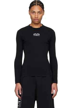 Vetements Black Oval Logo Cut-Out T-shirt