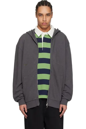 Palmes Gray Waffle Zip Hoodie