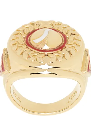 Casablanca Gold Sports Medallion Ring