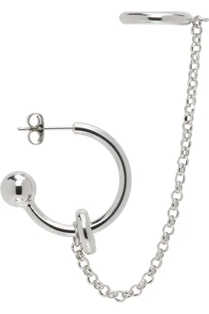 Justine Clenquet Silver Bel Single Earring