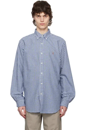 Ralph Lauren Blue & White Classic Fit Gingham Oxford Shirt