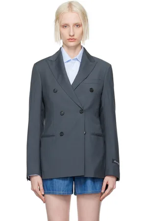 HOMMEGIRLS Gray Wool Classic Blazer