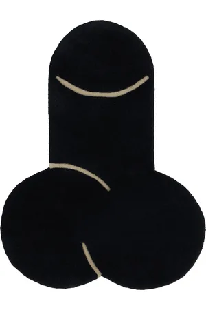 CARNE BOLLENTE Black Floor Is Lava Rug