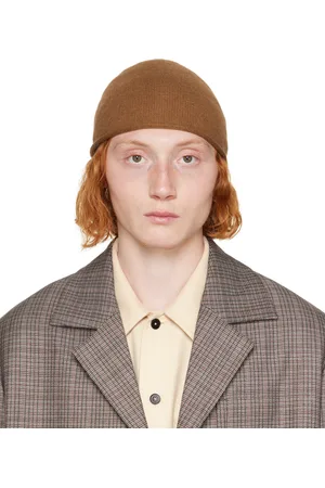 Jil Sander Brown Rolled Edge Beanie