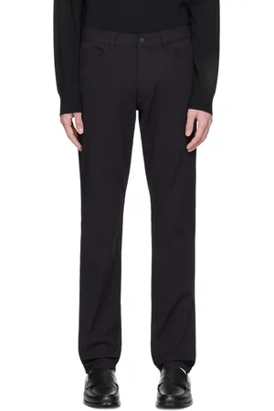 THEORY Black Raffi Trousers