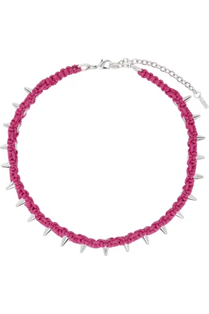 We11 Done Pink Handmade Studded Noeud Choker
