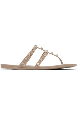 VALENTINO GARAVANI Beige Rockstud Sandals