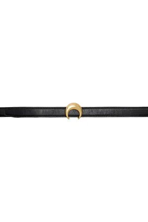 Marine Serre Black Vegetable Leather Moon Belt