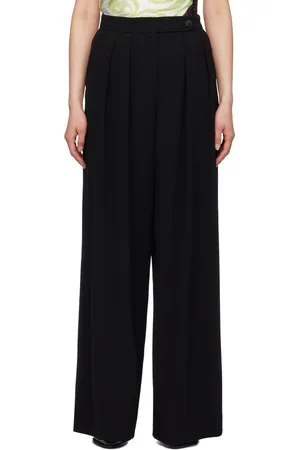 DRIES VAN NOTEN Black Wide Trousers