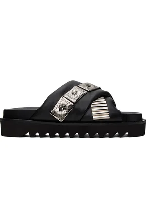 TOGA VIRILIS SSENSE Exclusive Black Leather Slippers