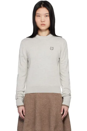 Maison Kitsuné Gray Bold Fox Head Sweater