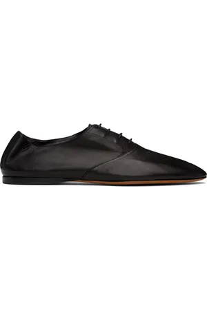The Row Black Awar Lace Up Oxfords