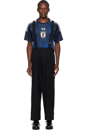 Y-3 Black Suspender Cargo Pants