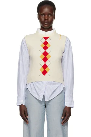 Marni Off-White Argyle Vest