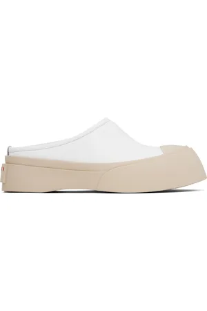 Marni White Pablo Sabot Slip-on Loafers