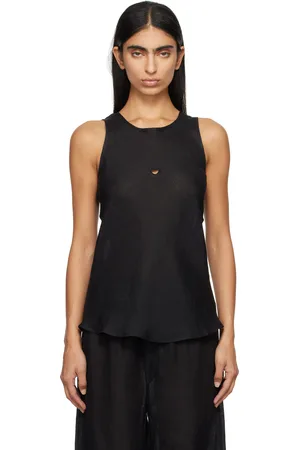 Baserange Black Dydine Heart Tank Top