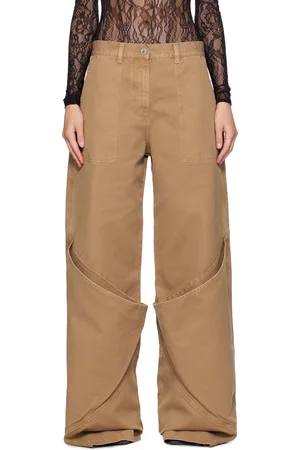 The Attico SSENSE Exclusive Tan Jeans