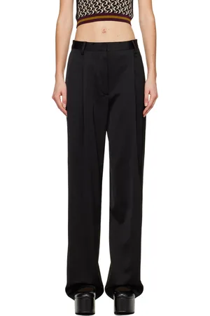 DRIES VAN NOTEN Black Pleated Trousers