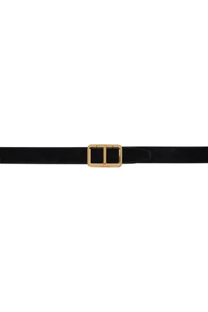 Tom Ford Black Suede Scored T Belt