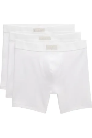 SKIMS Three-Pack White Cotton 5 Boxer Briefs