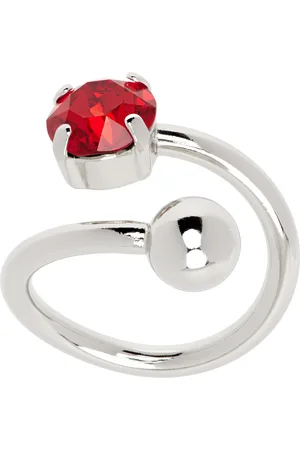 Justine Clenquet Silver & Red Jackie Ring