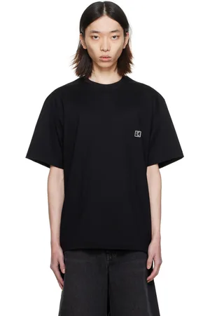 WOOYOUNGMI Black Drawstring T-Shirt