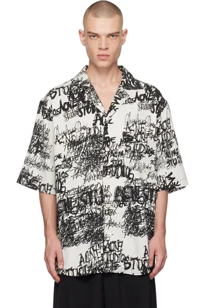 Acne Studios Gray & Black Printed Shirt