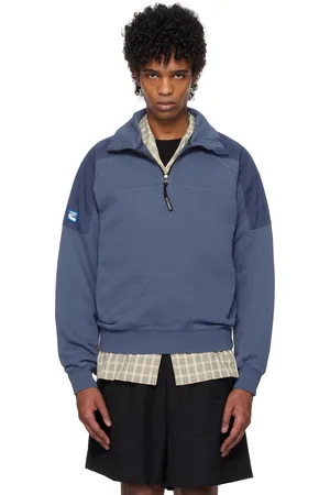 Kijun Blue Half Zip-Up Sweatshirt