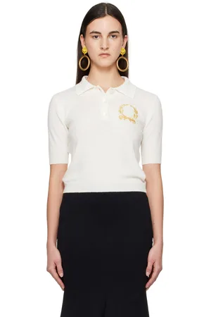 Moschino Off-White Laurel Crown Logo Polo