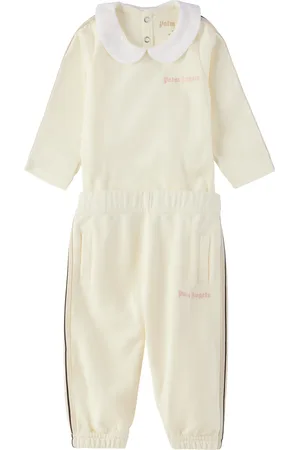 Palm Angels Baby Off-White Bodysuit & Sweatpants Set
