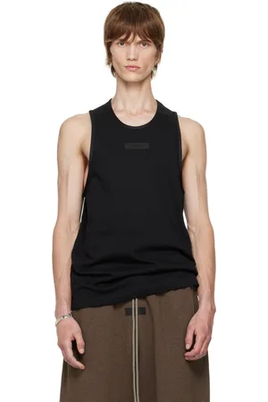 FEAR OF GOD Black Scoop Neck Tank Top