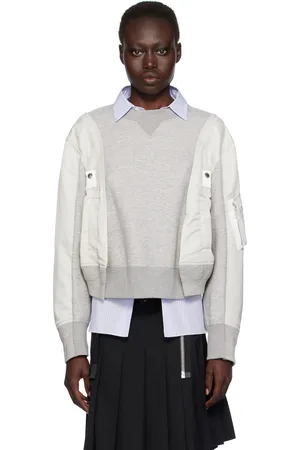 SACAI Gray Sponge Sweat Sweatshirt