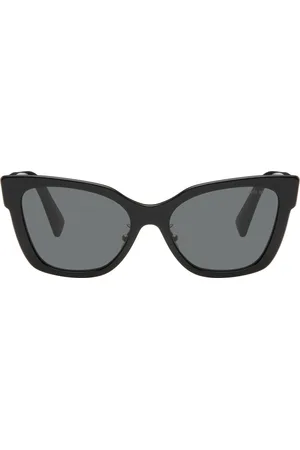 Miu Miu Black Cat Eye Acetate Sunglasses