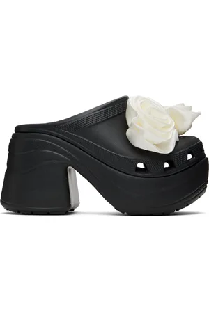 Crocs Black Siren Rosette Clogs