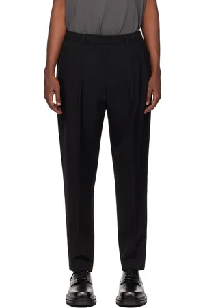 N. HOOLYWOOD Black Wide Tapered Easy Trousers