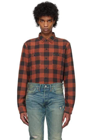 Ralph Lauren Red & Black Plaid Twill Work Shirt