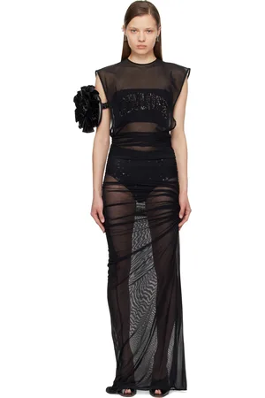 Jean Paul Gaultier Black Open Back Maxi Dress
