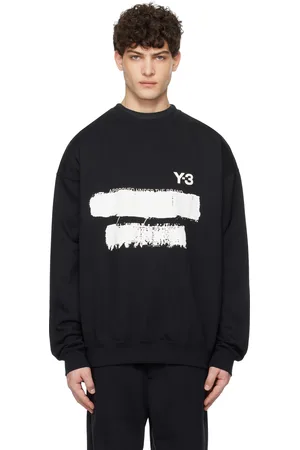 Y-3 Black Graphic Crew Sweatshirt