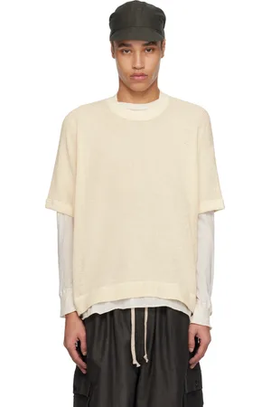 JAN JAN VAN ESSCHE Off-White O-Project Mesh Jersey Basic T-shirt