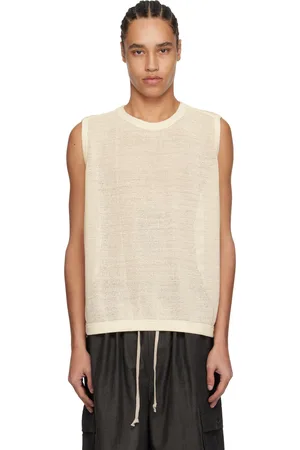 JAN JAN VAN ESSCHE Off-White O-Project Mesh Jersey Tank Top